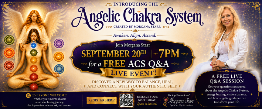 Event: FREE Angelic Chakra System Q&A LIVE w/ Morgana Starr Sept&nbsp;20th